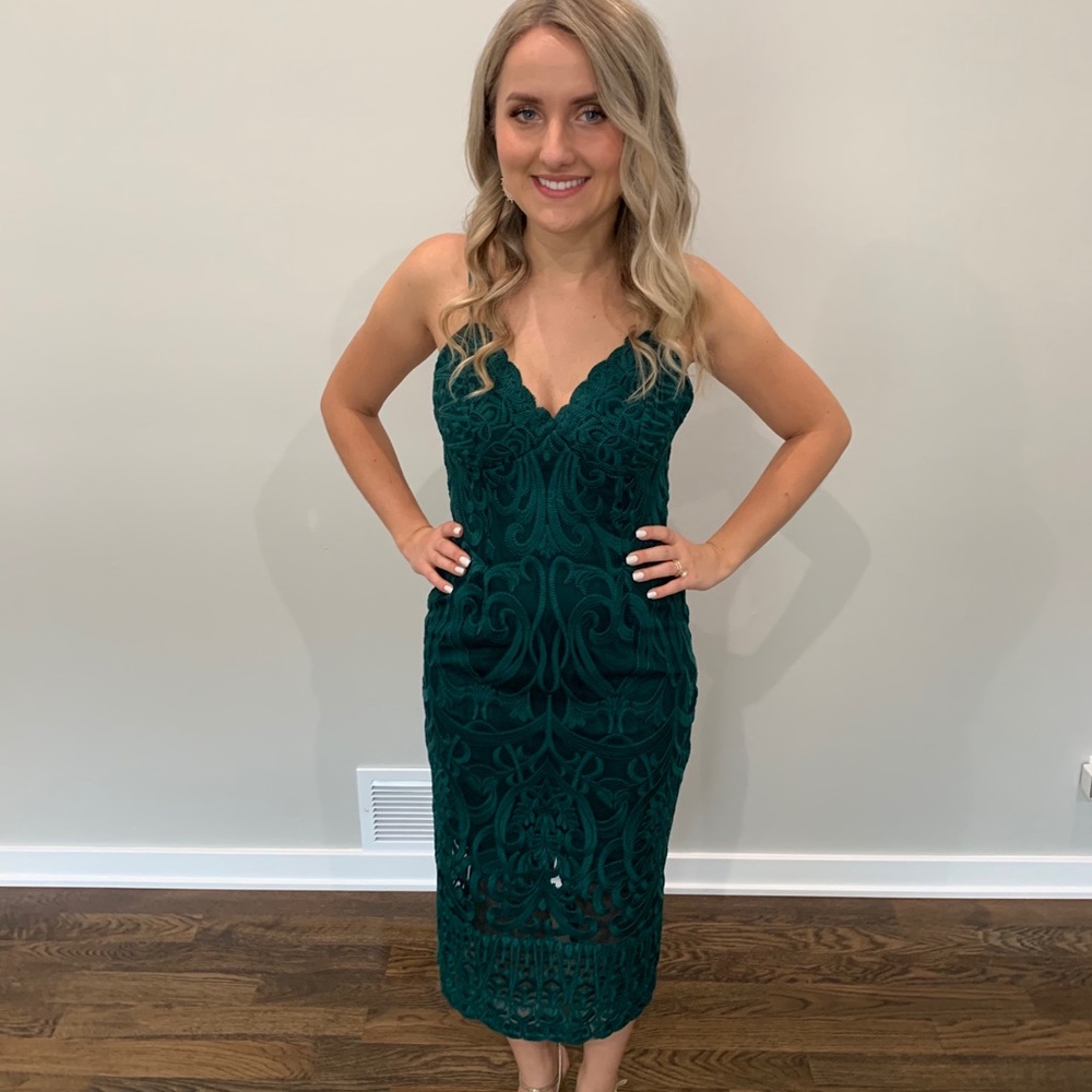 Bardot Lace Green Dress